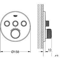 Grohe Grohtherm SmartControl 29121AL0 (темный графит, матовый) Image #2