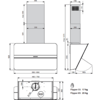 Falmec Flipper Green-Tech 85 800 м3/ч (черный) Image #6