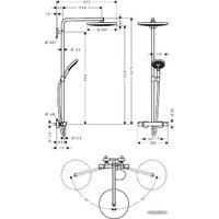 Hansgrohe Raindance Select S 300 2jet Showerpipe [27133400] Image #2