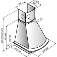 Elikor Ротонда 50П-650-П3Л (бежевый/дуб неокрашенный) (840506) Image #2