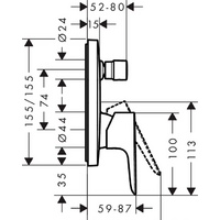 Hansgrohe Talis E 71474140 (бронзовый) Image #2