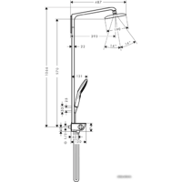 Hansgrohe Raindance Select E 360 Showerpipe [27112400] Image #2