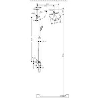 Hansgrohe Croma 220 Showerpipe 1038 мм (27185000) Image #3