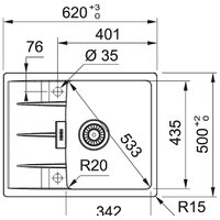 Franke Centro CNG 611/211-62 Fragranite 114.0639.677 (черный матовый) Image #2