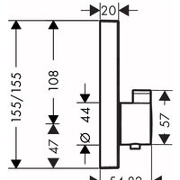 Hansgrohe ShowerSelect Glass 15763340 (матовый черный) Image #2