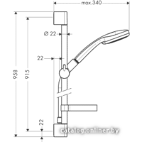 Hansgrohe Croma 100 Multi/Ecostat 1001 SLCombi 900 мм (27085000) Image #4