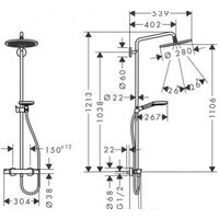 Hansgrohe Raindance Select S Showerpipe 280 26890340 Image #2